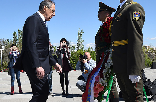 Foreign Minister of Russia Sergey Lavrov pays a visit to the Armenian Genocide memorial complex