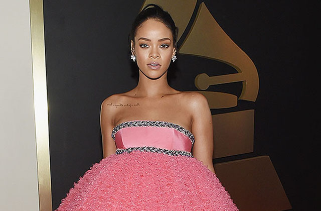 LOS ANGELES, CA - FEBRUARY 08:  Recording Artist Rihanna attends The 57th Annual GRAMMY Awards at the STAPLES Center on February 8, 2015 in Los Angeles, California.  (Photo by Larry Busacca/Getty Images for NARAS)