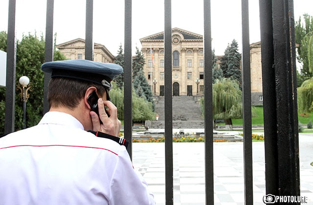 A protest action against constitutional reforms took place in front of the RA National Assembly, some people were arrested