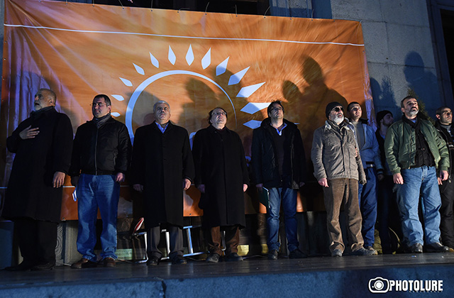 'New Armenia' civil initiative staged a protest action on Freedom Square