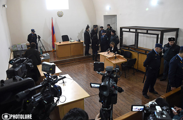 Trial of Valery Permyakov, who nearly one year ago on January 12 killed seven members of Avetisyans' family, took place at the Russian 102nd military base in Gyumri, Armenia