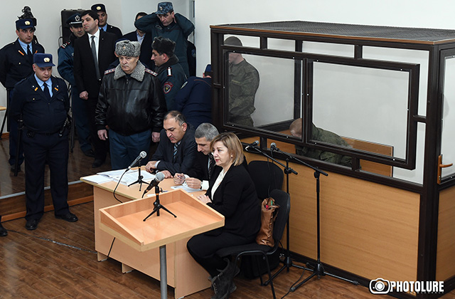 Trial of Valery Permyakov, who nearly one year ago on January 12 killed seven members of Avetisyans' family, took place at the Russian 102nd military base in Gyumri, Armenia