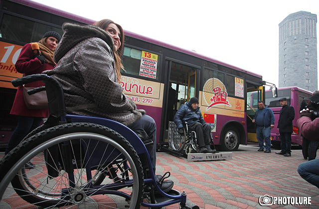 New buses adapted for the disabled people will be operated in Yerevan