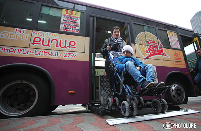 New buses adapted for the disabled people will be operated in Yerevan