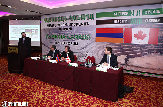 Armenian-Canadian business forum dedicated to the mining industry took place at Armenia Marriott Hotel