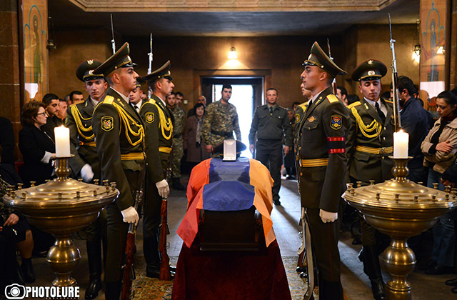 Requiem of a capitan Armenak Urfanyan took place at the St. Hovhannes Church in Yerevan