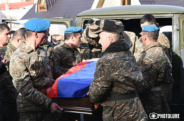 Requiem for a soldier Sasun Mkrtchyan who was killed during the clashes between the Nagorno-Karabakh and Azerbaijan took place at the St. Hovhannes Church in Yerevan, Armenia 04.04.2016
