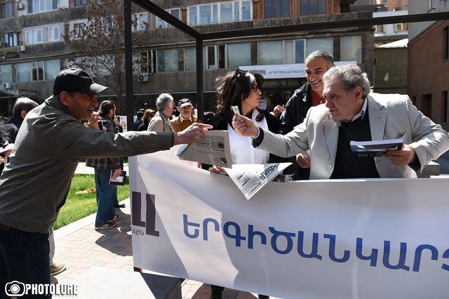Exhibition of graphic humor dedicated to the 25th anniversary of the Armenian press independence acquisition is opened at the RA Journalists' Union