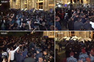 Երևանում հավաքի մասնակիցների կողմից ավտոմեքենաներին, ուղևորին հարվածներ հասցնելու վարույթներով ձերբակալվել է 2 անձ