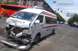 Երևանում շտապօգնության ավտոմեքենայի մասնակցությամբ ավտովթար է տեղի ունեցել. կան վիրավորներ
