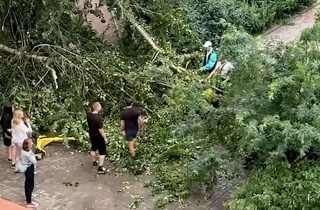 Փոթորիկ՝ Սանկտ Պետերբուրգում. ծառերն ընկել են կնոջ ու երեխայի վրա, նրանք մահացել են