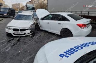 Երևանում բախվել են «BMW»-ն, «Audi»-ն ու «Chevrolet»-ը. կա տուժած