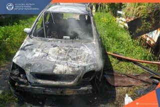 Վանաձորում մեքենա է այրվել