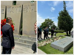 «Հայաստանը ես եմ» նախաձեռնության անդամները՝ նախաձեռնության ղեկավար Նաիրի Սարգսյանի գլխավորությամբ, այցելել են Եռաբլուր
