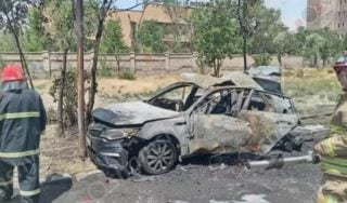 Երևանում «Kia»-ն պшյթել և հրդեհվել է
