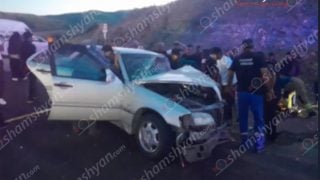 Վայոց ձորի մարզում բախվել են «Volvo» բեռնատարն ու «Mercedes»-ը. կա 1 զոհ, 1 վիրավոր