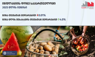 Վրաստանում տարեկան գնաճի մակարդակը՝ 4.0 տոկոս