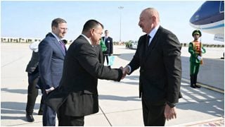 Ալիևը Գուրբանգուլի Բերդիմուհամեդովի հրավերով այցելել է Թուրքմենստան