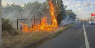 Երևան-Սևան ավտոճանապարհին բռնկված խոշոր հրդեհը մարվել է