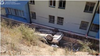 Քաջարանում «BMW»-ն գլխիվայր հայտնվել է ճանապարհամերձ հատվածում