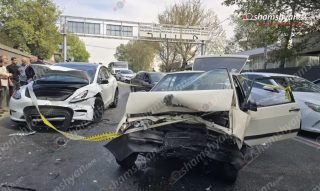 Երևանում բախվել են «Tesla»-ն ու «Lada»-ն․ կա տուժած