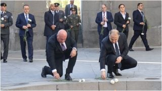 Վրաստանի պաշտպանության նախարարի գլխավորած պատվիրակությունն այցելել է Հայոց ցեղասպանության հուշահամալիր