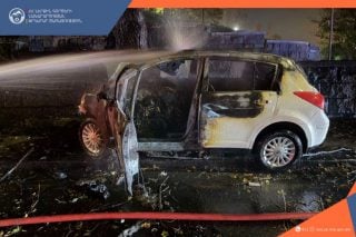 Իսակովի պողոտայում մեքենա է այրվել