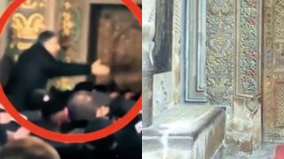 «Վարք անասնոց. այս անձը, որ կոչ էր անում բիրտ ուժով բացել Մայր Տաճարի դռները, կանգնել էր Ամենայն Հայոց կաթողիկոս Ալեքսանդր Ա Ջուղայեցու շիրմի տապանաքարին». Վահե Բեգոյան