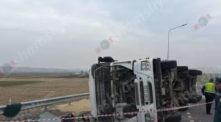 Շիրակի մարզի Հոռոմի խաչմերուկում կողաշրջվել է «IVECO» մակնիշի բեռնատարը