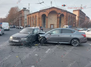 Երևանում բախվել են «Nissan»-ն ու «Opel»-ը. կան տուժածներ