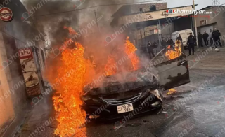 Մերձավանում ավտոմեքենա է այրվել