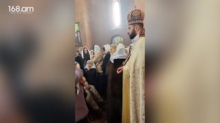 Ոսկետափի գրեթե ողջ բնակչությունը մասնակցում է Տեր Արտաշեսի պատարագին