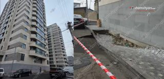 Էրեբունիում էլիտար շենքի նկուղում կոյուղատարը վնասվել է ու կեղտաջուրը դուրս է թափվել. առաջացել է փլուզում