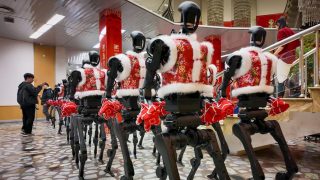 Շուրջ 50 մարդանման ռոբոտներ մարտարվեստի շոու են ցուցադրել Պեկինի Երկնքի տաճարի մոտ