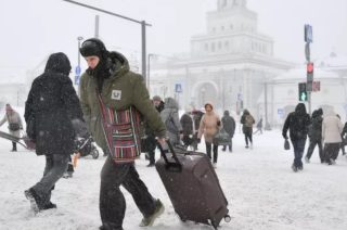 Մոսկվայում առատ ձյուն է տեղացել