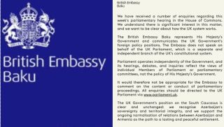 Ադրբեջանում Մեծ Բրիտանիայի դեսպանատունը հայտարարություն է տարածել Արցախի հարցով լսումների վերաբերյալ
