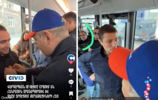 Կոնջորյանի վարորդը ձևանում է պատահական ուղեւոր եւ վերցնում Փաշինյանի բուկլետ–քարտեզը. «Կարմիր գիծ»