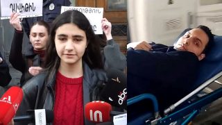 Դավիթ Մինասյանի համադասարանցին կարդում է աշակերտների ու նրանց ծնողների նամակը՝ Աննա Վարդապետյանին