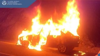 Երևան-Մեղրի ավտոճանապարհին այրվել է ավտոմեքենա