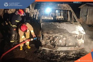 Քասախ բնակավայրում ավտոմեքենա է այրվել