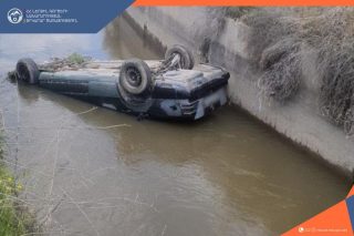 «Mercedes-Benz» մակնիշի ավտոմեքենան դուրս է եկել ճանապարհի երթևեկելի հատվածից և գլխիվայր հայտնվել ջրատարում․ տnւժածներ չկան