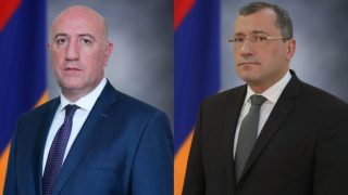 Պաշտպանության նախարարի տեղակալներ Արման Սարգսյանը և Կարեն Բրուտյանը պարգևատրվել են «Հայրենիքին մատուցած ծառայությունների համար» 1-ին աստիճանի մեդալներով