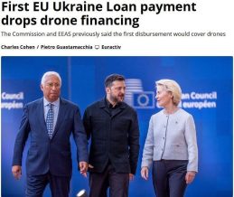Euractiv. ԵՄ-ն Ուկրաինային տրամադրվող վարկի առաջին տրանշից հանել է անօդաչու թռչող սարքերի համար նախատեսված գումարը
