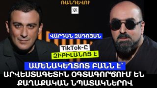 ՏԻԿՏՈԿԸ ԶԻԲԻԼԱՆՈՑ Է. ԱՄԵՆԱԿԵՂՏՈՏ ԲԱՆՆ Է՝ ԱՐՎԵՍՏԱԳԵՏԻՆ ՕԳՏԱԳՈՐԾՈՒՄ ԵՆ ՔԱՂԱՔԱԿԱՆ ՆՊԱՏԱԿՆԵՐՈՎ