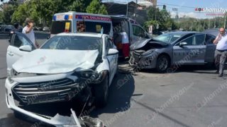 Շախմատի տան դիմաց բախվել են «Hyundai»-ը և «Hongqi»-ն․ կա վիրավոր