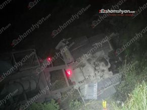 Վայքում իրանական համարանիշներով կցորդիչով բեռնատարը կողաշրջված հայտնվել է ձորակում․ կա զոհ