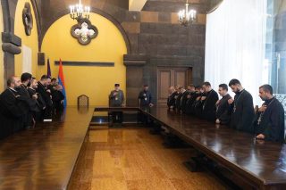 Ամենայն Հայոց Կաթողիկոսն ընդունեց Մասյացոտնի թեմի քահանայից դասին