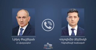Նիկոլ Փաշինյանը հեռախոսազրույց է ունեցել Ուկրաինայի նախագահ Վոլոդիմիր Զելենսկիի հետ