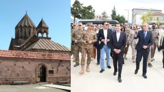 Բաքվում հավատարմագրված դիվանագետներն այցելել են Գանձասար. Հաջիևն այն նույնպես աղվանական հռչակեց
